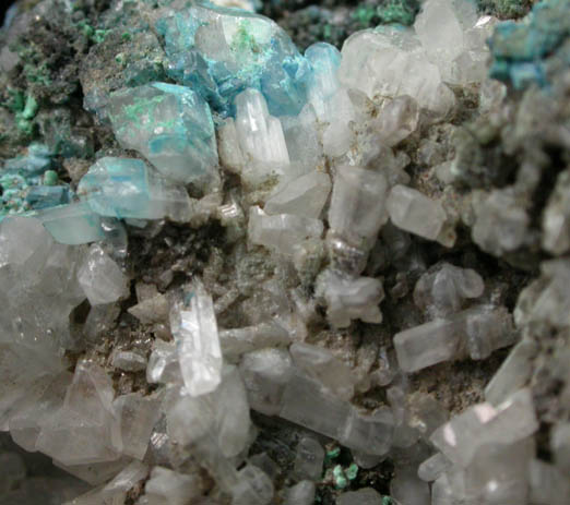 Cerussite with Plancheite from Tsumeb Mine, Otavi-Bergland District, Oshikoto, Namibia