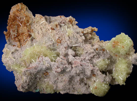 Mimetite on Dolomite from Tsumeb Mine, Otavi-Bergland District, Oshikoto, Namibia