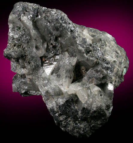 Cerussite on Galena from Calcena, Aragn, Spain