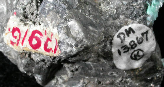 Cerussite on Galena from Calcena, Aragn, Spain