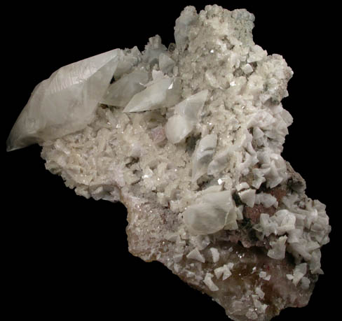 Calcite and Dolomite over Fluorite from Moscona Mine, Solis, Villabona District, Asturias, Spain