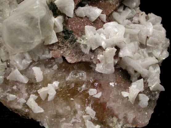 Calcite and Dolomite over Fluorite from Moscona Mine, Solis, Villabona District, Asturias, Spain
