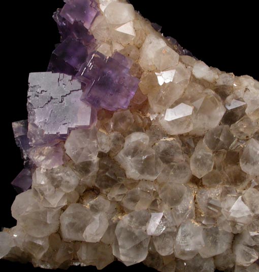 Fluorite on Quartz from Berbes District, Ribadesella, Asturias, Spain