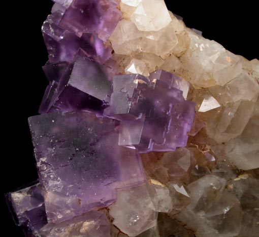 Fluorite on Quartz from Berbes District, Ribadesella, Asturias, Spain