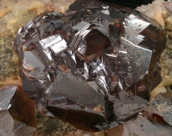 Sphalerite on Quartz from Shuikoushan Mine, Hunan Province, China