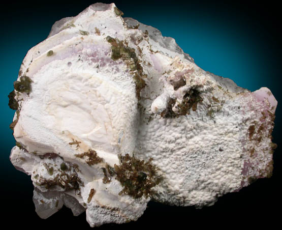 Zanazziite and Eosphorite on Rose Quartz from Lavra da Ilha, Taquaral, Jequitinhonha River, Minas Gerais, Brazil (Type Locality for Zanazziite)