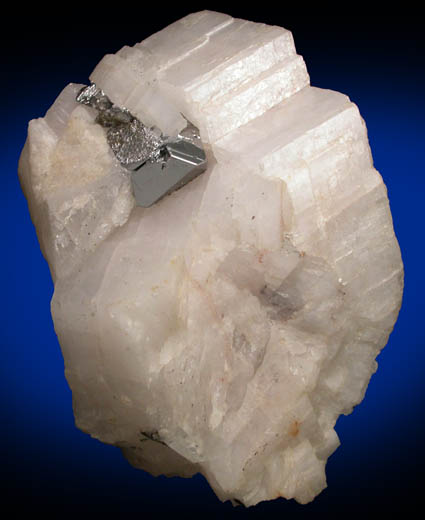 Carrollite in Calcite from Kamoya South II Mine, Kambove, Katanga Copperbelt, Haut-Katanga Province, Democratic Republic of the Congo