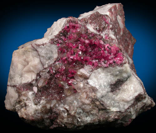 Roselite with Calcite from Bou Azzer District, Anti-Atlas Mountains, Tazenakht, Ouarzazate, Morocco