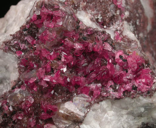 Roselite with Calcite from Bou Azzer District, Anti-Atlas Mountains, Tazenakht, Ouarzazate, Morocco