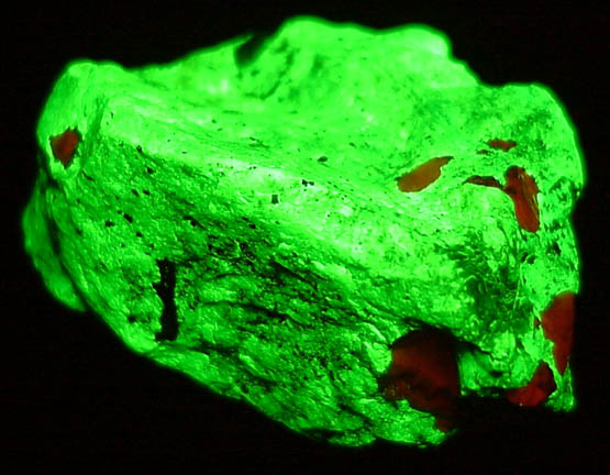 Willemite (green) with Franklinite from Franklin Mine, Sussex County, New Jersey (Type Locality for Franklinite)
