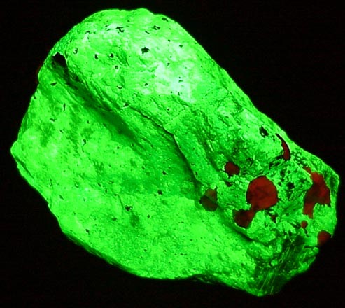 Willemite (green) with Franklinite from Franklin Mine, Sussex County, New Jersey (Type Locality for Franklinite)