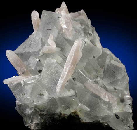 Fluorite with Quartz plus Andradite from Naica District, Saucillo, Chihuahua, Mexico