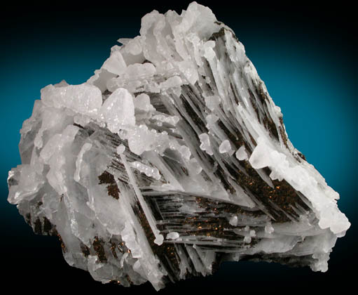 Calcite on Calcite with Pyrite from Chenzhou, Hunan, China