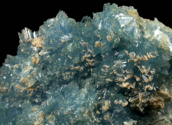 Vauxite with Wavellite from Siglo XX Mine, Llallagua, Bustillos Province, Potosi Department, Bolivia (Type Locality for Vauxite)