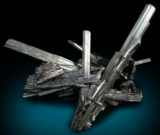 Stibnite from Xikuangshan, 12 km northeast of Lengshuijiang, Hunan Province, China