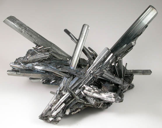 Stibnite from Xikuangshan, 12 km northeast of Lengshuijiang, Hunan Province, China