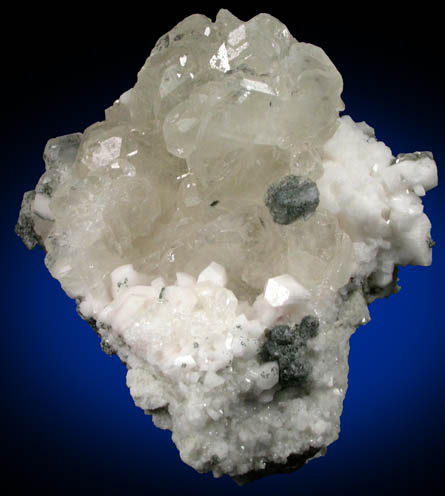 Fluorapatite on Albite with Chlorite and Muscovite from Tormiq area, northwest of Skardu, Haramosh Mountains, Baltistan, Gilgit-Baltistan, Pakistan