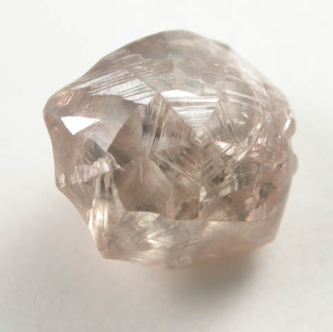 Diamond (1.33 carat sherry-colored flattened twinned crystal) from Jwaneng Mine, Naledi River Valley, Botswana