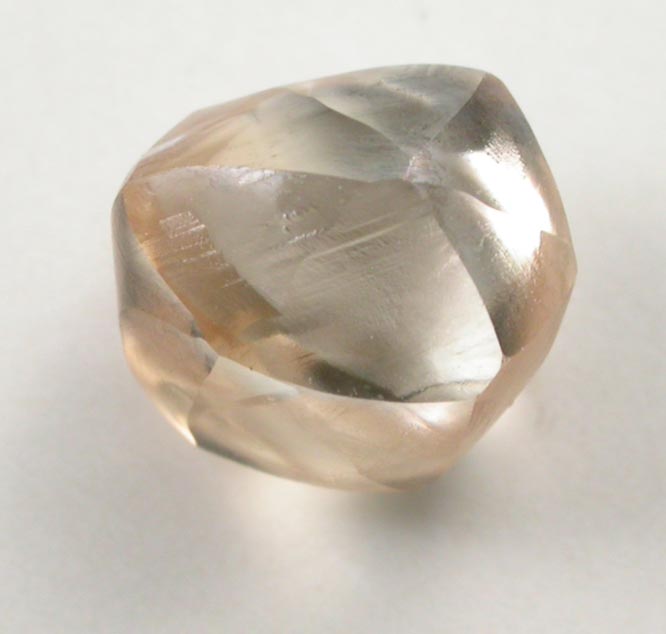 Diamond (1.48 carat champagne-colored cuttable complex crystal) from Damtshaa Mine, near Orapa, Botswana