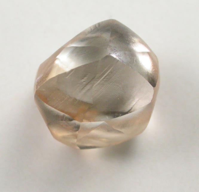 Diamond (1.48 carat champagne-colored cuttable complex crystal) from Damtshaa Mine, near Orapa, Botswana