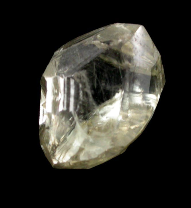 Diamond (1.67 carat greenish-gray cuttable complex crystal) from Vaal River Mining District, Northern Cape Province, South Africa