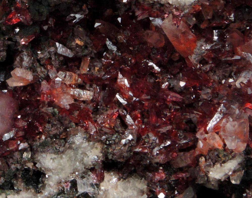 Roselite, Calcite, Heterogenite from Bou Azzer District, Anti-Atlas Mountains, Tazenakht, Ouarzazate, Morocco