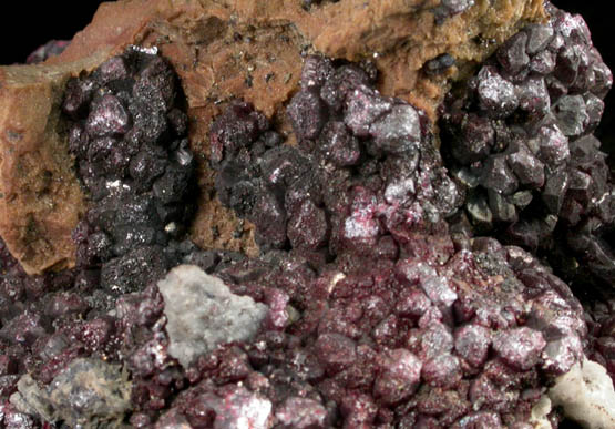 Proustite var. Ruby Silver from Mine d'Imider, 6.2 km ESE of Imiter, Tinghir Province, Dra-Tafilalet, Morocco