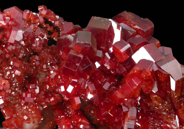 Vanadinite with Calcite on Barite from Mibladen, Haute Moulouya Basin, Zeida-Aouli-Mibladen belt, Midelt Province, Morocco