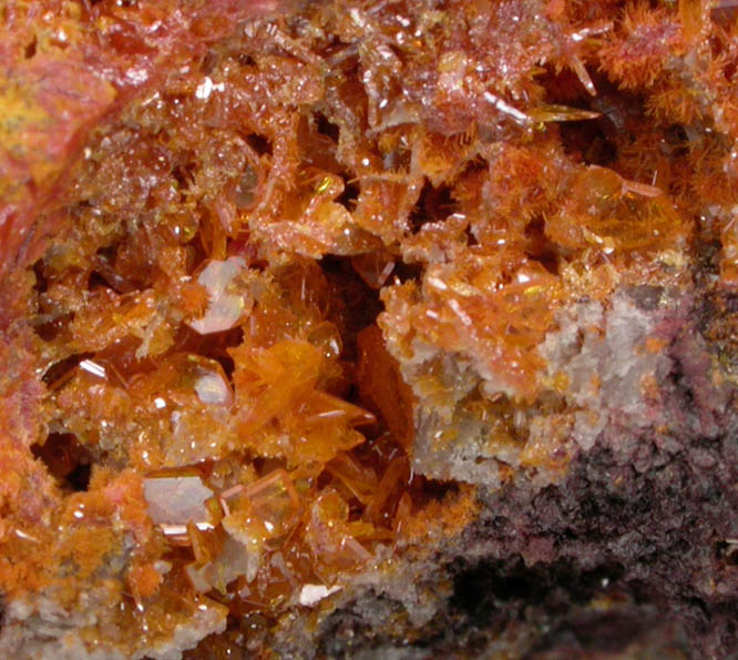 Wulfenite, Mimetite, Vanadinite from Mammoth-St. Anthony Mine, Tiger District, Pinal County, Arizona