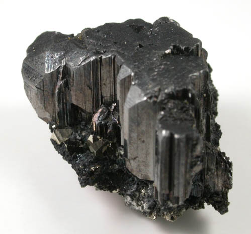 Bournonite on Pyrite from Viboras Mine, Machacamarca District,  Cornelio Saavedra Province, Bolivia