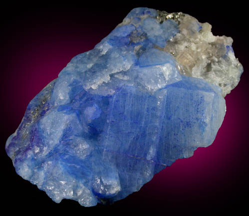 Sodalite with blue Nosean inclusions on Nepheline from Ladjuar Madan, Sar-e-Sang District, Koksha Valley, Badakshan, Afghanistan