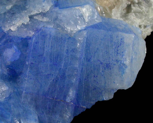 Sodalite with blue Nosean inclusions on Nepheline from Ladjuar Madan, Sar-e-Sang District, Koksha Valley, Badakshan, Afghanistan