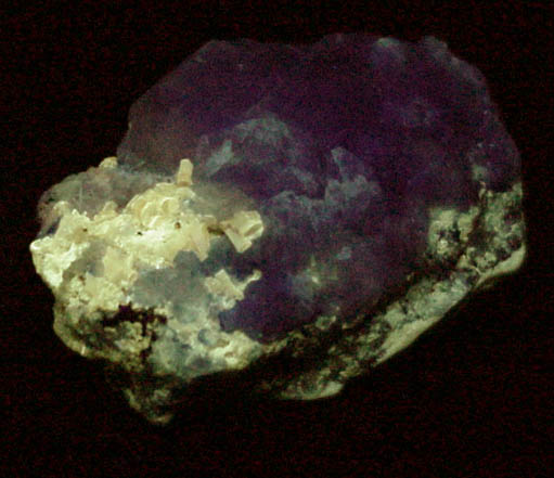 Sodalite with blue Nosean inclusions on Nepheline from Ladjuar Madan, Sar-e-Sang District, Koksha Valley, Badakshan, Afghanistan