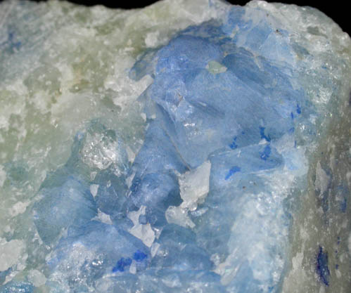 Sodalite with blue Nosean inclusions on Nepheline from Ladjuar Madan, Sar-e-Sang District, Koksha Valley, Badakshan, Afghanistan