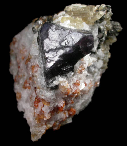 Spinel with Scapolite, Clinohumite, Calcite, Pyrite from Uluguru Mountains, Morogoro, Tanzania