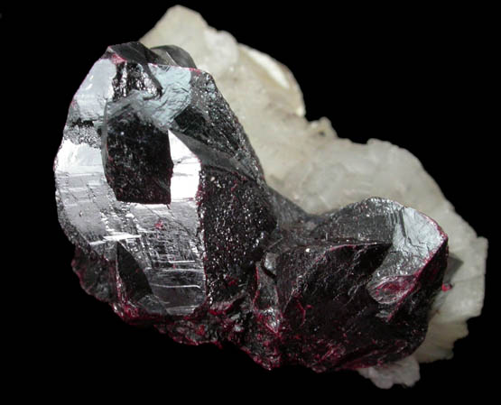 Cinnabar on Dolomite with Calcite from Fenghuang, Xiangxi, Hunan, China