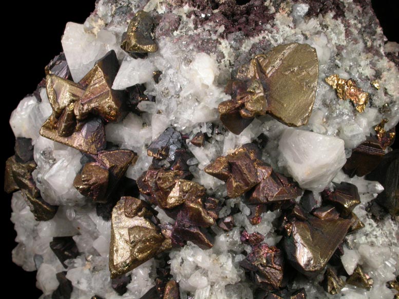 Chalcopyrite and Quartz in Calcite from San Antonio el Grande Mine, Santa Eulalia, Aquiles Serdn, Chihuahua, Mexico