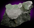 Prehnite with Calcite from Prospect Park Quarry, Prospect Park, Passaic County, New Jersey