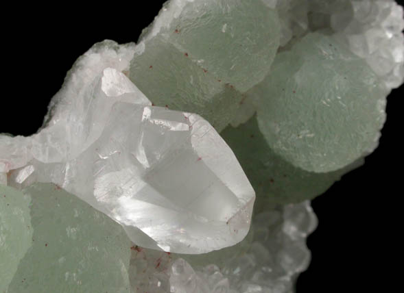 Prehnite with Calcite from Prospect Park Quarry, Prospect Park, Passaic County, New Jersey