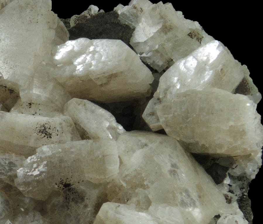 Heulandite with Prehnite and Chamosite from Prospect Park Quarry, Prospect Park, Passaic County, New Jersey