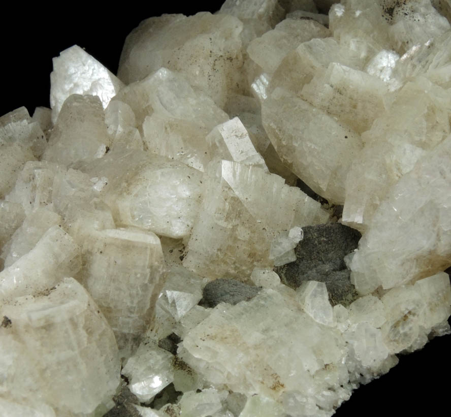 Heulandite with Prehnite and Chamosite from Prospect Park Quarry, Prospect Park, Passaic County, New Jersey