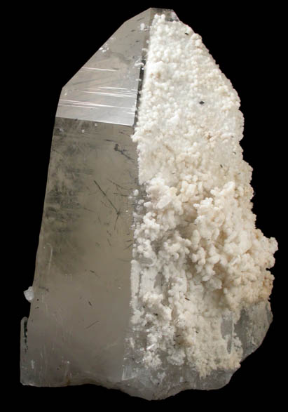 Calcite on Quartz with sulfide inclusions from Yaogangxian Mine, Nanling Mountains, Hunan, China