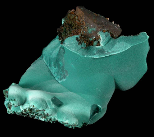 Rosasite with calcite from Mina Ojuela, Mapimi, Durango, Mexico