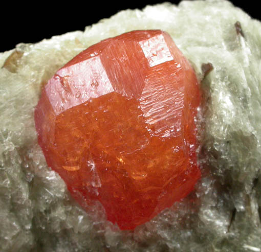 Spessartine Garnet in Muscovite from Loliondo, Mpwapwa District, Dodoma, Tanzania