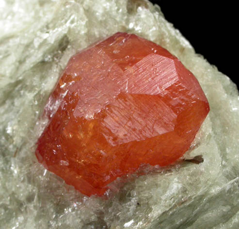 Spessartine Garnet in Muscovite from Loliondo, Mpwapwa District, Dodoma, Tanzania