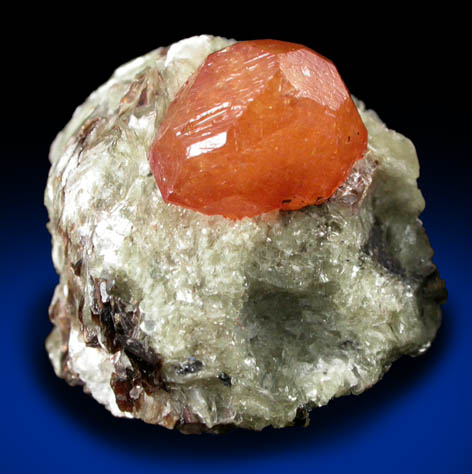 Spessartine Garnet in Muscovite from Loliondo, Mpwapwa District, Dodoma, Tanzania