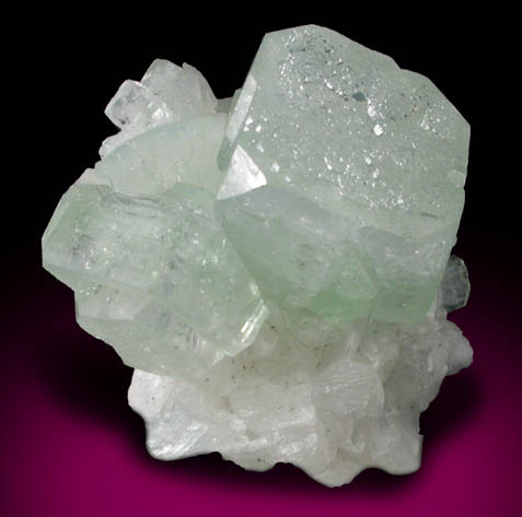 Apophyllite on Stilbite from Mumbai (Bombay) District, Maharashtra, India