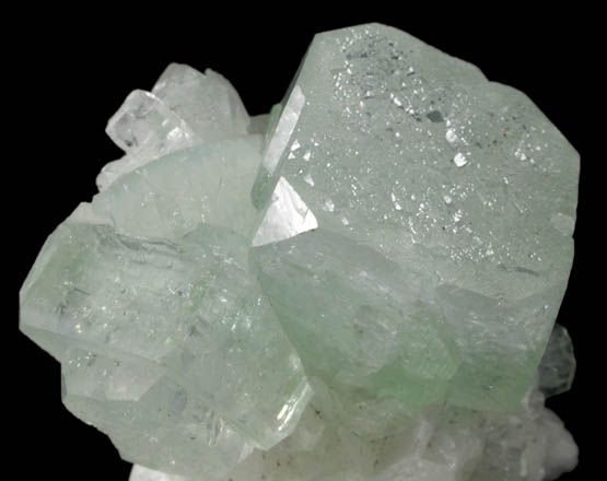 Apophyllite on Stilbite from Mumbai (Bombay) District, Maharashtra, India