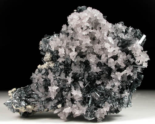 Stibnite with Calcite from Herja Mine (Kisbanya), Baia Mare, Maramures, Romania