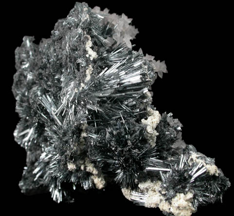 Stibnite with Calcite from Herja Mine (Kisbanya), Baia Mare, Maramures, Romania